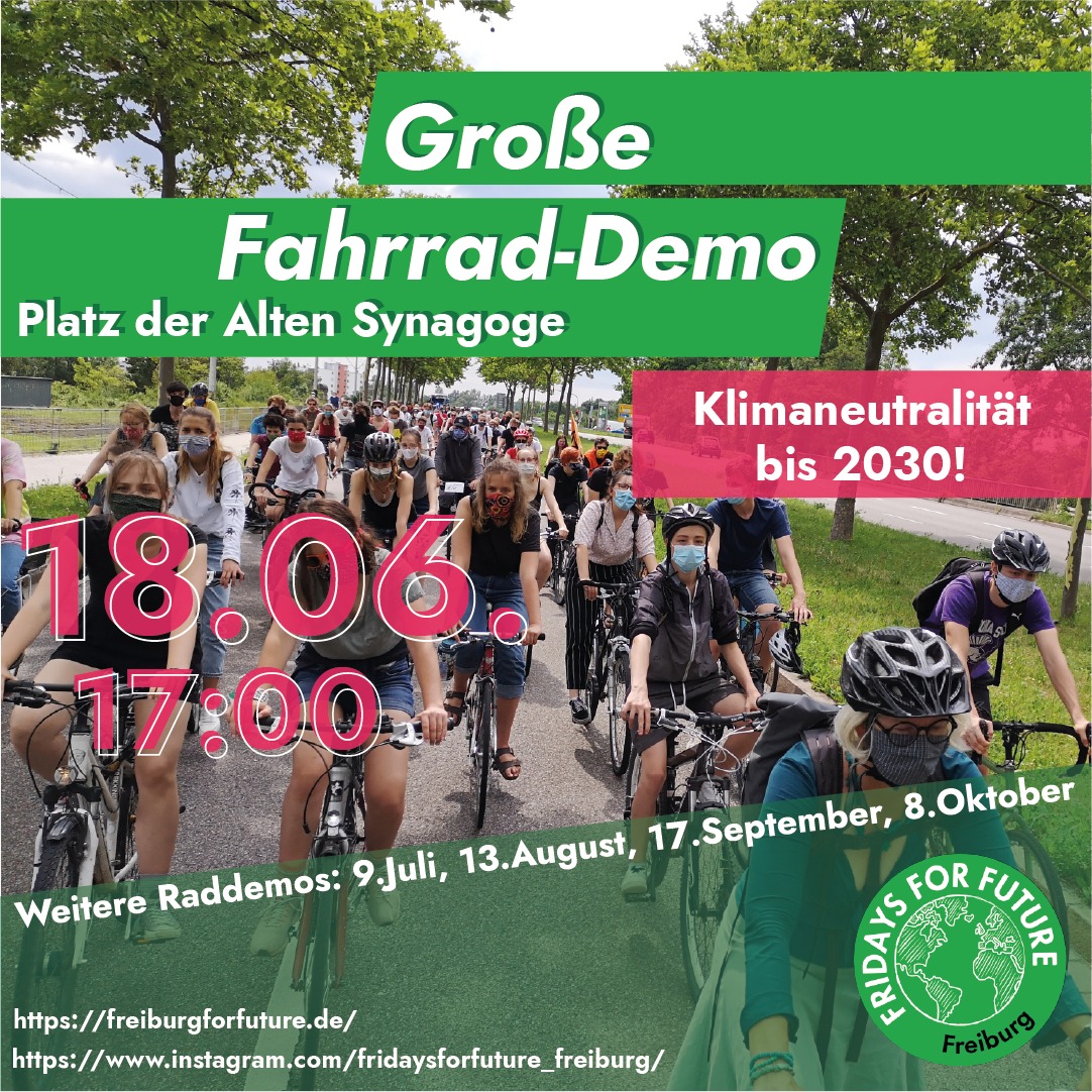 Freitag Fahrrad-Demo!